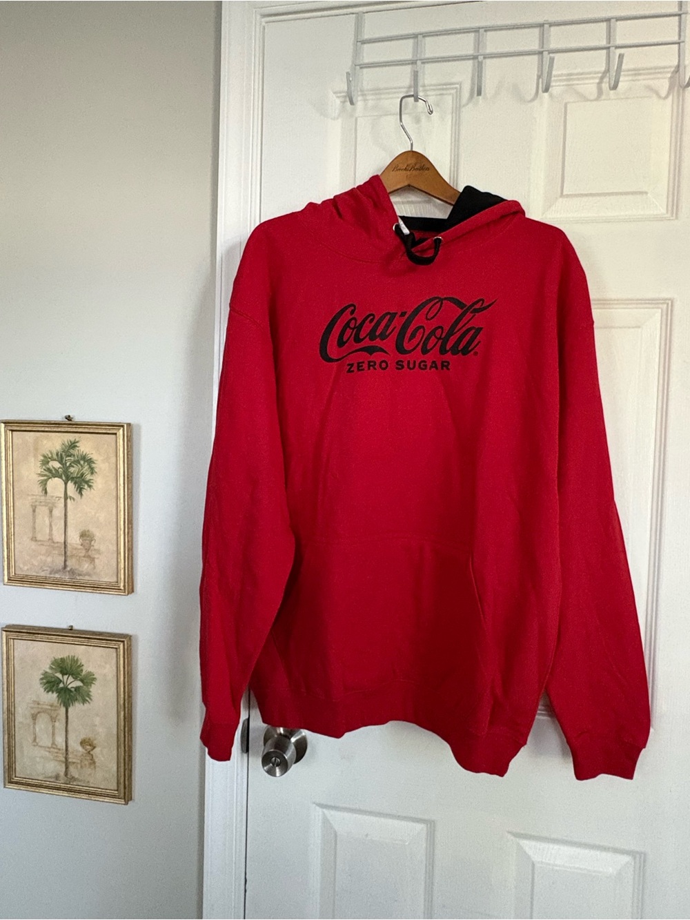 Coca Cola Red Hooded Sweatshirt with Black Logo